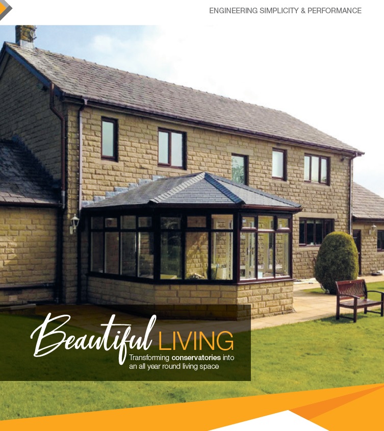 Detached house with a conservatory upgraded to a Supalite tiled roof for year-round use